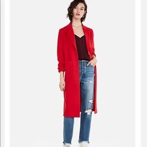 Express Double Weave Red Coat/Blazer